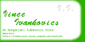 vince ivankovics business card